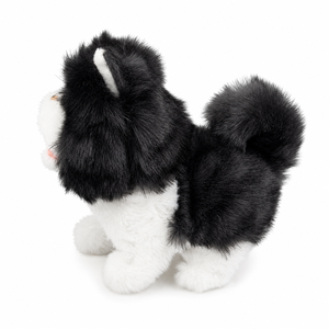 Gato de Peluche Eléctrico Interactivo Británico de Pelo Corto que Camina, Miauva y Mueve la Cola, Juguete Nuevo para Niños, Regalo de Cumpleaños, Gatito Blanco y Negro - Product Image 3