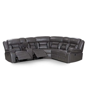 合成革沙发套装真皮可调斜躺豪华家具沙发套装 - Product Image 1