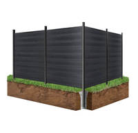 Panneaux de clôture de jardin modernes en aluminium noir personnalisables, écologiques, pour l'intimité extérieure, clôtures et portails de treillis pour la maison