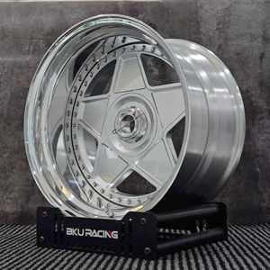 Jantes en alliage forgées 3 pièces style Bku F40 5x108 pour Ferrari F355 F512 TR F40 F50 360 Modena 250 <span class=keywords><strong>288</strong></span> <span class=keywords><strong>GTO</strong></span> Enzo 18 19 pouces à déport profond - Product Image 3