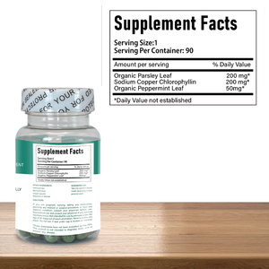 OEM Capsules de Chlorophylle 60 Capsules Vegan pour Detox Digestion Gut Health Skin Support Peau Grasse - Product Image 5