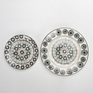 Custom-made underglaze high-end Chaozhou tableware sets with minimalist ceramic bowls, <b>plates</b>, and mugs; designs and samples - Product Image 1