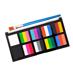 Ensemble de peinture pour le visage soluble dans l'eau personnalisé, 10 couleurs, pour scène, festival, opéra, art corporel - Product Image 2