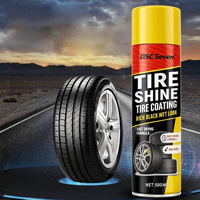 Accessoires automobiles : Spray de brillance pour pneus haute brillance, revêtement noir personnalisé pour voiture, brillant pour caoutchouc de pneu
