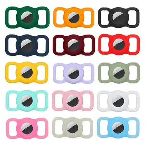 Qidian Reinforced Silicone Anti-lost Air tag Holder Case Protective Case For Airtag Pet Collar Air Tag Cover For Dog
