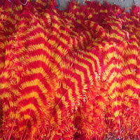 Plume d'autruche rose vif à rayures, pour artisanat DIY, matériel de montage de mouches de pêche, décoration et décoration intérieure, en vrac