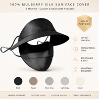 Masque facial en soie de mûrier style coréen 16 Momme, directement de l'usine, OEM ODM, logo personnalisé, vente en gros, protection UV de luxe pour le visage