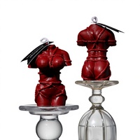 Bougie artisanale en cire mélangée parfumée Ylang Ylang, avec attache en corde, pour aromathérapie à basse température, en forme de goutte, cadeau pour couple