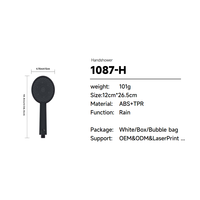 Pommeau de douche noir portable avec tuyau en tissu tressé et support de verrouillage rotatif pour l'entretien des toilettes des wagons de chemin de fer