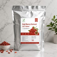 Extrait de baies de Goji de qualité alimentaire naturelle en poudre, rapport 10:1, emballé sous vide UV pour la santé des yeux