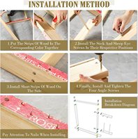 Support de table en bois pour pistolet à tufter, outil de fabrication de tapisseries, cadre de tapisserie DIY, présentoir de table pour tapis tuftés