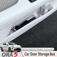 Pour ORA 5 2026, plateau de rangement pour poche de porte inférieure 5 portes, organisateur amovible en caoutchouc souple TPE, accessoire intérieur de voiture dédié
