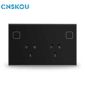 CNSKOU New Design Crystal Glass AU Standard Wifi <strong>Smart</strong> Home Voice Control <strong>Switch</strong> Power Point Double Tuya <strong>Smart</strong> <strong>Socket</strong> WiFi - Product Image 2