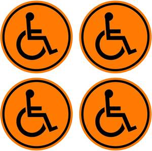 Pegatinas para discapacitados Silla de ruedas accesible para discapacitados para uso en interiores y exteriores Coche <span class=keywords><strong>Van</strong></span> Camión Camper - Product Image 6