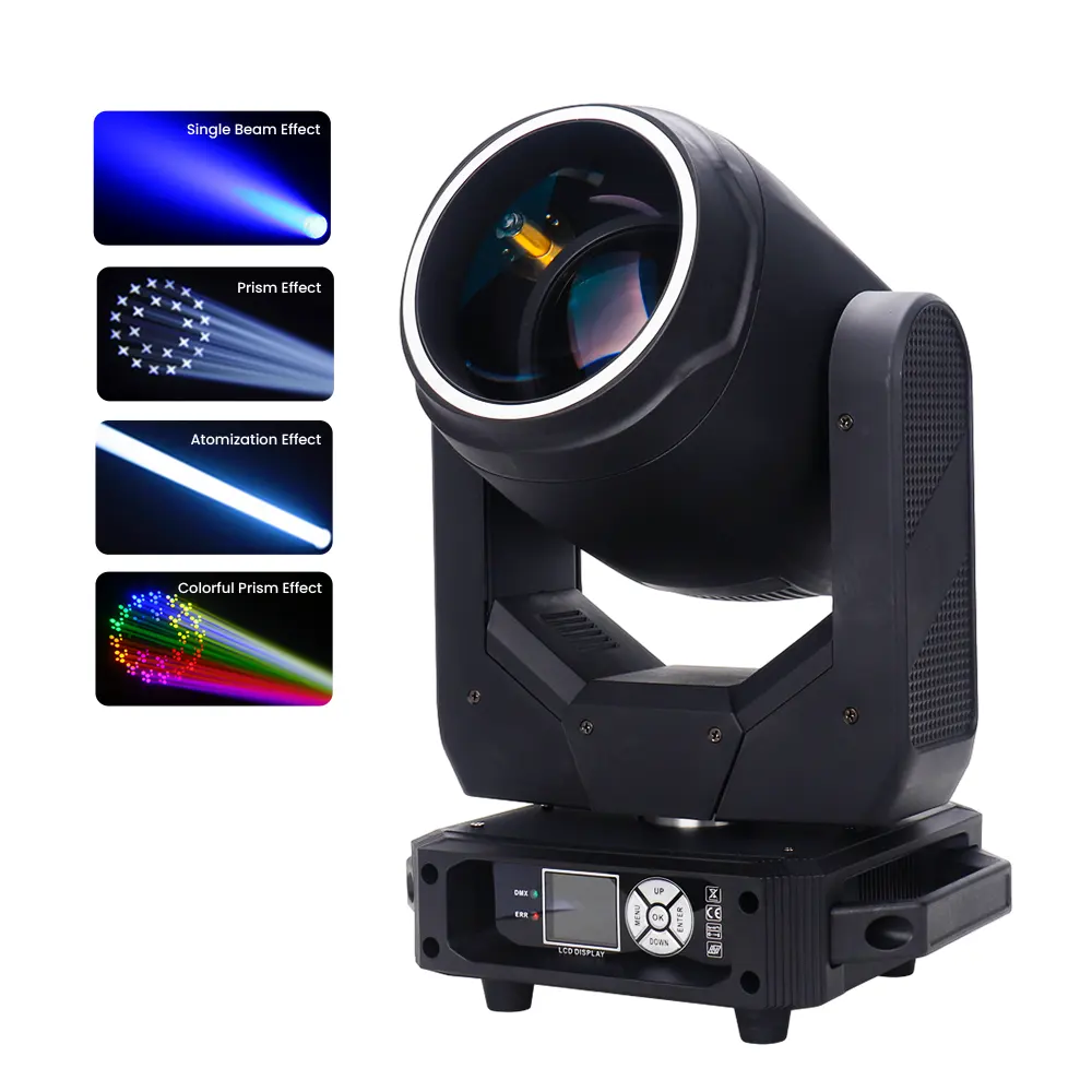 Lyre 250W LED Mini Sharpy Beam Spot 24Prism DMX Luces Dj Disco Night Club Stage lights Luz con cabezal móvil