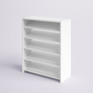 2024 Glory Blockbuster Artículo Diseño inclinado de 5 pisos Estilo abierto Trae barras de <span class=keywords><strong>seguridad</strong></span> Ahorre espacio Muebles Zapatero montado en la pared - Product Image 2