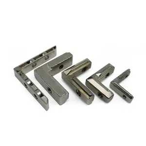 Bracket M6 L Shape Galvanized Steel Right Angle Connectors Pipe Range Apply Led Strip Connector Aluminum Profile
