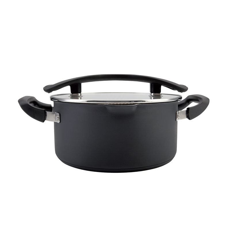 Black Color Coating Stainless Steel Kitchen Cookware Cooking Pot Set · image 3