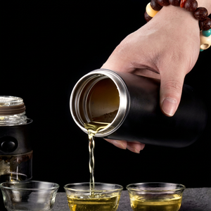 316 Stainless Steel High-End <b>Tea</b> Tumbler 400ml <b>Thermos</b> Cup Temperature Display 24-36 Hours Thermal Insulation <b>Tea</b> Infuser - Product Image 1