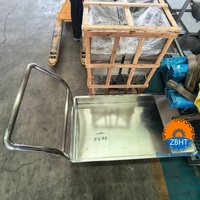 Chariot de transport multifonctionnel en acier inoxydable 304 pour peaux d'animaux, idéal pour l'abattage de bétail, bovins et ovins en abattoir