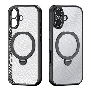 Funda magnética de cobertura total para iPhone 17/18, funda transparente ultrafina con soporte magnético giratorio. - Product Image 6