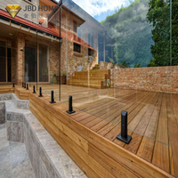 Balustrade en verre moderne avec profilé en aluminium brossé et joint en silicone dissimulé pour extérieur, villa, centre commercial, hôpital, balcon, escalier