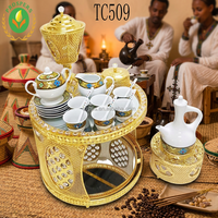 Ensemble de 4 tables à café et à thé classiques en fonte Szpps TC509, provenant du Guangdong