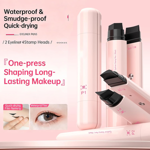 2 Piezas de Delineador de Ojos con Sello Magnético para Ojos de Gato, Lápiz Delineador de Ojos con Sello, Larga Duración, Resistente al Agua, Delineador Líquido para Principiantes - Product Image 4