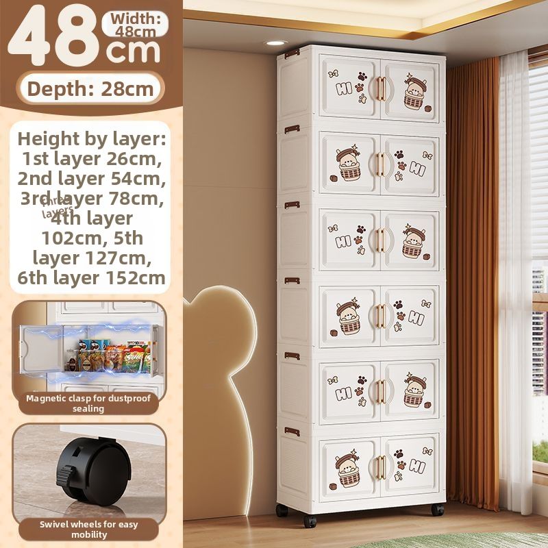 47-sided wide electroplated handle storage cabinet coffee bear