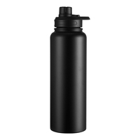 Bouteille d'eau isotherme en acier inoxydable écologique personnalisée de 18 oz avec isolation thermique de 6 à 12 heures pour le camping