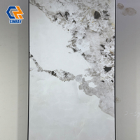 Carreaux de sol et de mur grand format en pierre frittée moderne, antibactériens, antidérapants, 900x2700mm, absorption d'eau nulle, pleine masse