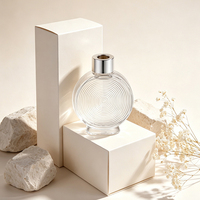 Diffuseur de parfum en verre côtelé rond moderne pour la maison, ensemble de diffuseurs à bâtonnets pour salon, chambre, bureau, cadeau d'aromathérapie