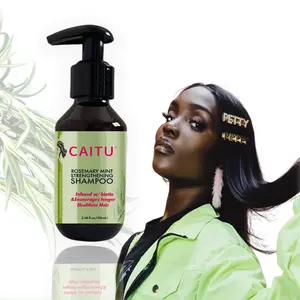 Producto Popular fortalecimiento nutritivo champú para el cuidado del cabello limpieza y fortalecimiento de orgánicos débiles champú para el cabello de menta de Romero