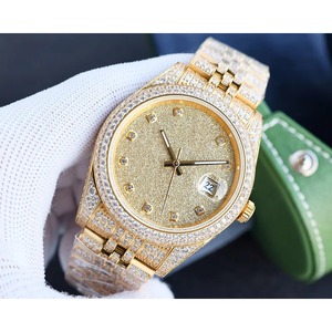 Montre de luxe Drioshipping avec affichage de la date et du jour, en acier inoxydable glacé, meilleure montre automatique mécanique pour homme. - Product Image 3