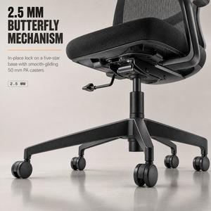 <span class=keywords><strong>Chaise</strong></span> de <span class=keywords><strong>bureau</strong></span> ergonomique de haute qualité avec dossier en maille respirante, réduit la fatigue, idéale pour les longues heures de travail assis - Product Image 2