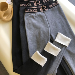 New Letter Belt Thiết Kế Anti-pilling Cotton Stretchy Fleece Lót Phụ Nữ Mùa Đông Xà Cạp Nhiệt Dài Johns - Product Image 1