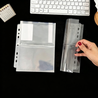 Pages de classeur transparentes A4 en PP à 4 pochettes, 100 paquets