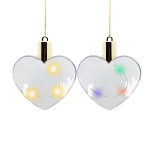 Design fatto da te natale luce LED su misura Logo albero di Natale appendere <span class=keywords><strong>palle</strong></span> a sublimazione LED decorazione di natale palla - Product Image 3