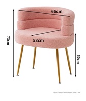 Fauteuil de salon de luxe en velours doré de style nordique moderne, mobilier de maison en métal pas cher, vente en gros