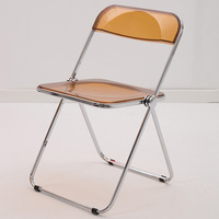 Chaises de salle à manger modernes en acrylique avec coussin amovible pour la maison, le bureau, l'appartement, la salle de bain, la salle de sport - Chaises en plastique colorées (Marque EAGLE)