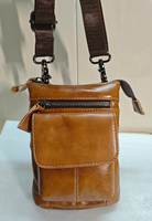 Vente en gros de petit sac à bandoulière en cuir véritable pour hommes sac banane sac à bandoulière style vintage pour hommes sac latéral de luxe pour hommes