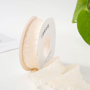 ริบบิ้นผ้าซาตินจีบสองชั้นขนาด 2.3 ซม. สำหรับห่อของขวัญ ขายส่ง 10 หลา/ม้วน - Product Image 4
