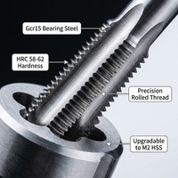Jeu de tarauds et filières métriques et impériales 20/76/110 pièces M3-M12 en acier Gcr15, outils de filetage pour machine et kit d'outils à main, logo personnalisé