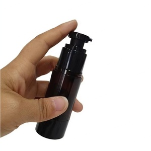 Wholesale 15ml 30ml 50ml 100ml Vacuum Amber Brown Cosmetic Skincare Plastic Lotion Cream Serum Pump Sprayer Bottle - Product Image 1