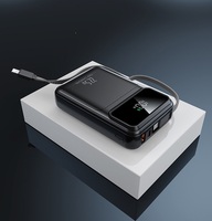 Batterie Li-polymère TDX TZ124 18W/22.5W Type-C à charge rapide, 20000mAh, mini écran numérique, certifiée CE/FCC, batterie externe 2-en-1