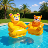 Chaise gonflable en PVC Intex en forme d'animal 65x74 cm pour enfants de 2 à 4 ans, flotteur de piscine unisexe