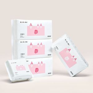 Serviettes faciales Ka Ka Ma, 80 pièces, 200x200mm, tissu non tissé extra doux pour le soin de la peau, lingettes nettoyantes - Product Image 1