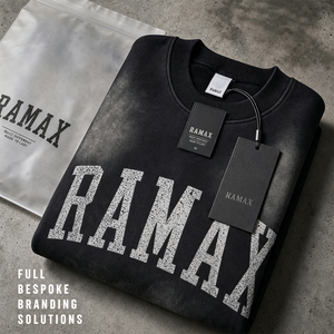Camiseta de Manga Larga para Hombre, Personalizada, 360GSM, Estilo Vintage Lavado, con Letras de Chenilla, Cuello Redondo, Bajo sin Rematar, OEM ODM - Product Image 2
