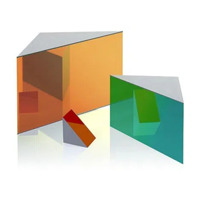 융합 된 실리카 N-BK7 H-K9L 90 도 직각 프리즘 미니 크기 알루미늄 실버 거울 직각 프리즘 AR 코팅 - Product Image 1