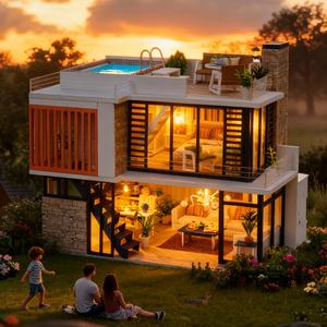 IIECREATE <span class=keywords><strong>Maison</strong></span> <span class=keywords><strong>de</strong></span> <span class=keywords><strong>poupée</strong></span> DIY Kit <span class=keywords><strong>de</strong></span> <span class=keywords><strong>maison</strong></span> miniature LED K-036 Florence Mini <span class=keywords><strong>maison</strong></span> <span class=keywords><strong>de</strong></span> <span class=keywords><strong>poupée</strong></span> en bois Puzzles pour adultes - Product Image 1